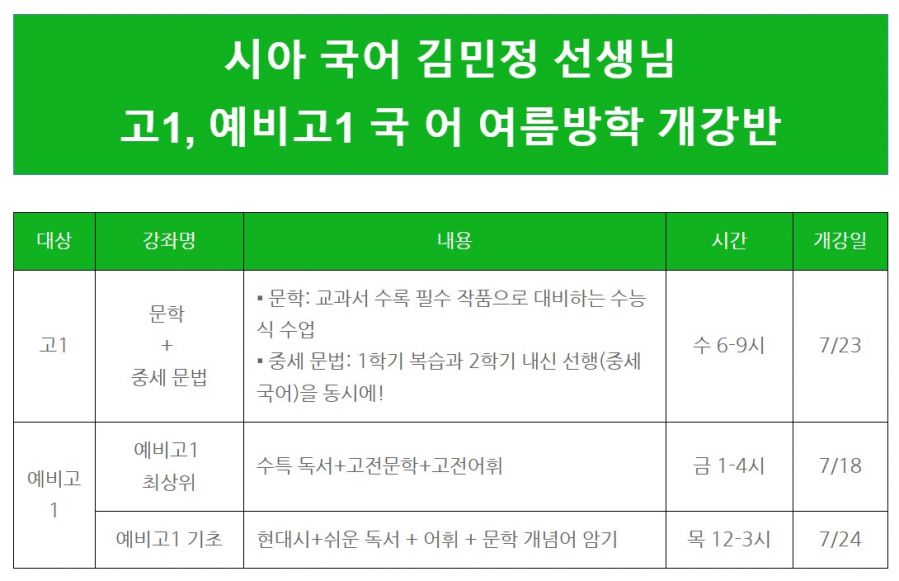 중1-고2국과사 여름방학1 김민정 국어.JPG