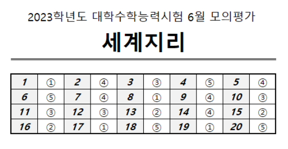 세계지리 정답지.PNG